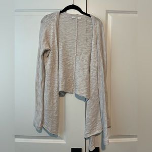 Subtle Luxury Slub Sweater Knit Wrap Long Cardigan Sz Medium/Large in Grey